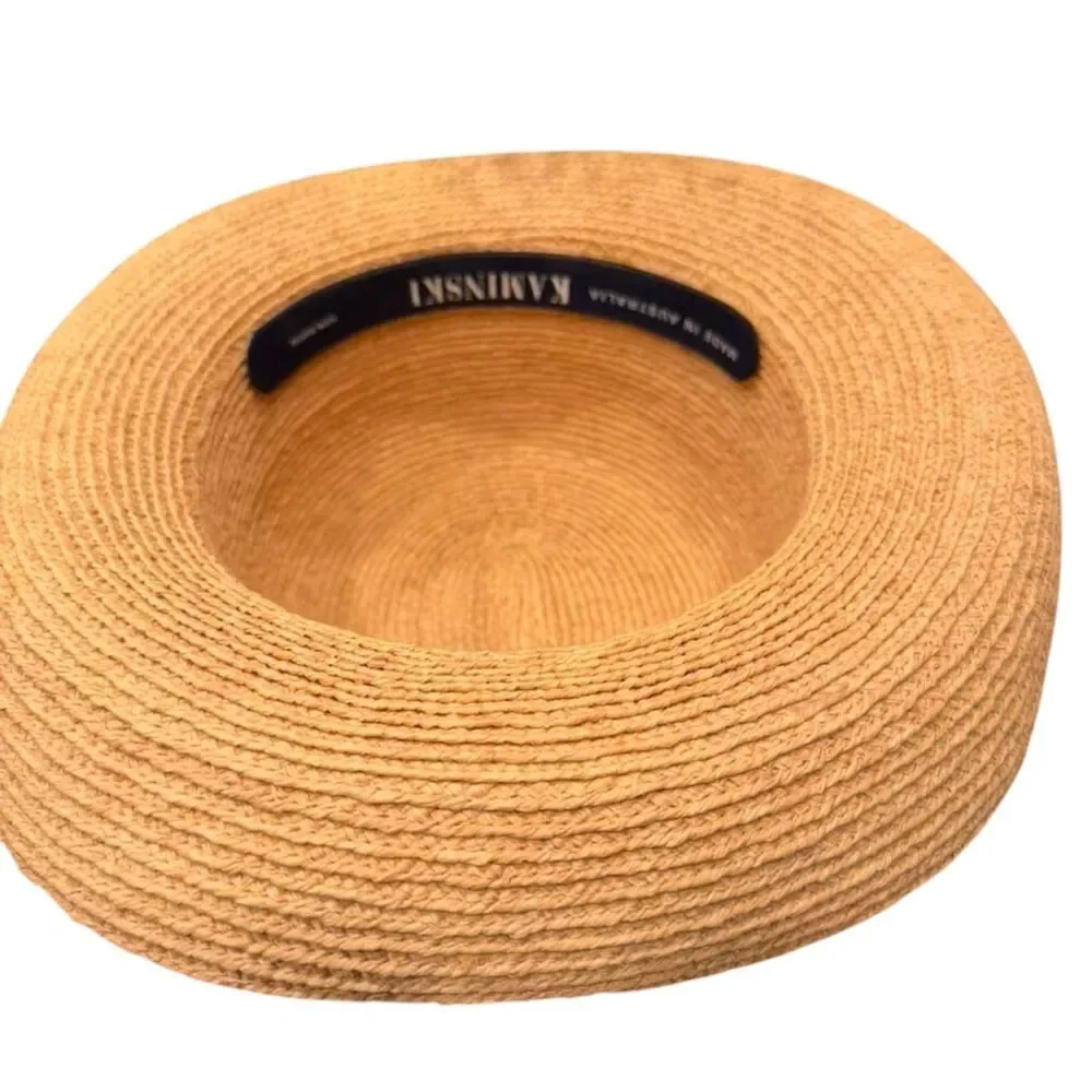 Helen Kaminski Boater Hat Natural 100% Madagascar Raffia NWOT